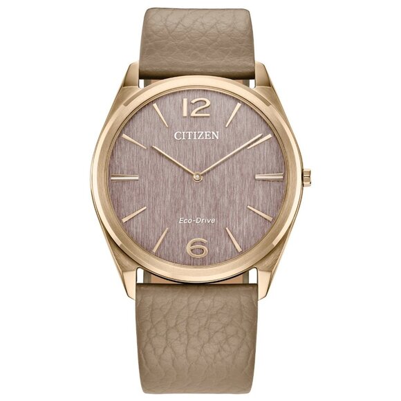 Citizen Men's Sapphire Crystal Solar Eco-Drive Beige Watch 38 MM AR3123-00X - Picture 1 of 6